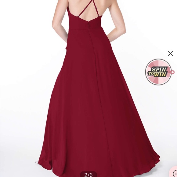 Azazie Musa bridesmaid dress size A4 (no alterations) color Burgundy - Picture 3 of 5